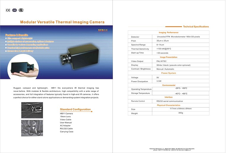 foto HB-11 Modulární termální kamera