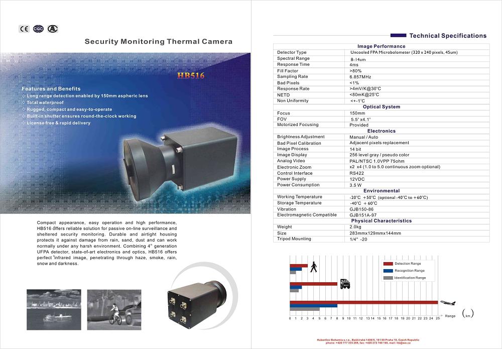 foto HB-516 Monitorovací termální kamera