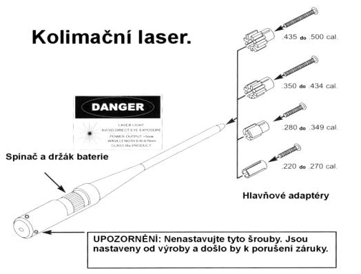 foto Kolimační hlavňový laser – univerzální.